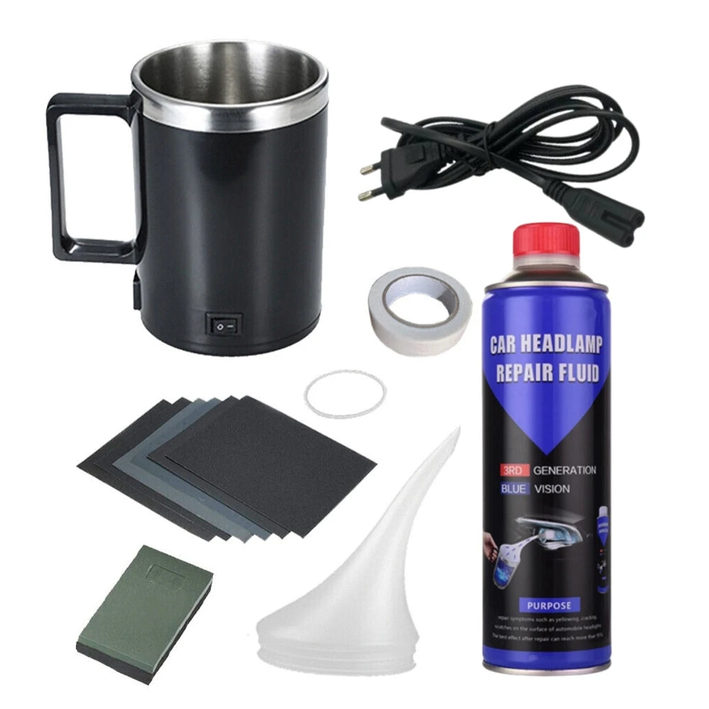 Repair Liquid Polymer Kit Car Headlight Renovation Kit Polishing Agent Scratch Remover Car Headlight Recovery Lamp Repair Kit