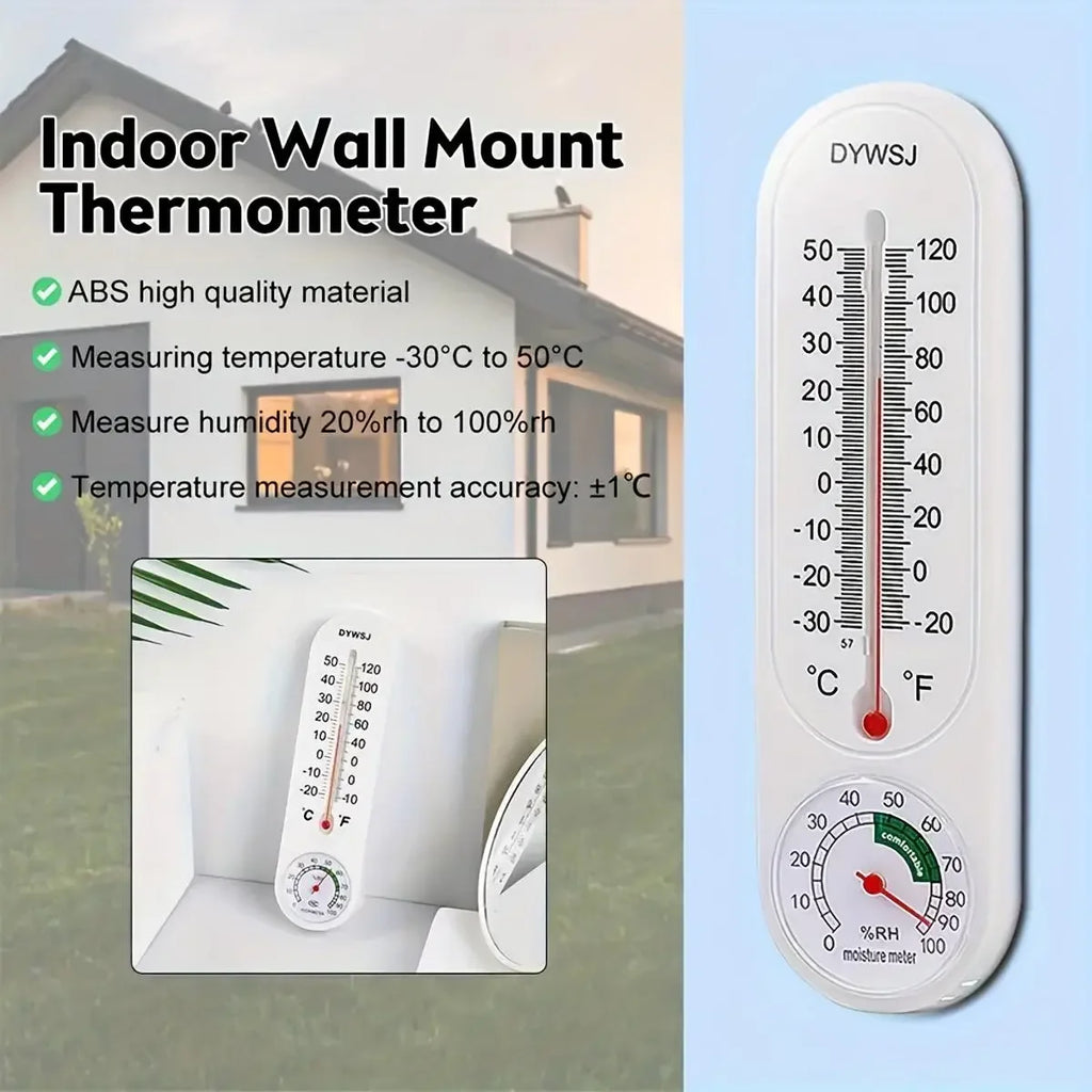 1pcs Outdoor/Indoor Thermometer Hygrometer, Temperature Humidity Gauge Meter with Celsius/Fahrenheit, Humidity Monitor.