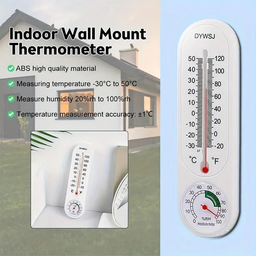 1pcs Outdoor/Indoor Thermometer Hygrometer, Temperature Humidity Gauge Meter with Celsius/Fahrenheit, Humidity Monitor.
