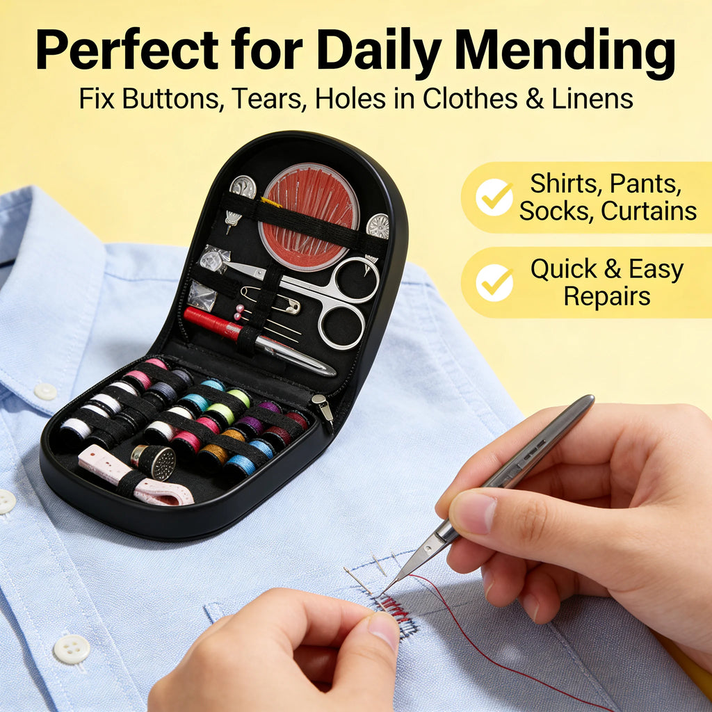 All-Purpose Sewing Kit, Small Portable Design, Home Travel Car, Full Accessories For Quick Repairs