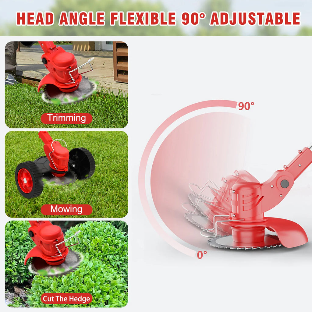 24V Cordless Weed Wacker Electric Grass Trimmer 3-in-1 24V Lithium-ion Edger and Trimmer for Lawn and Garden