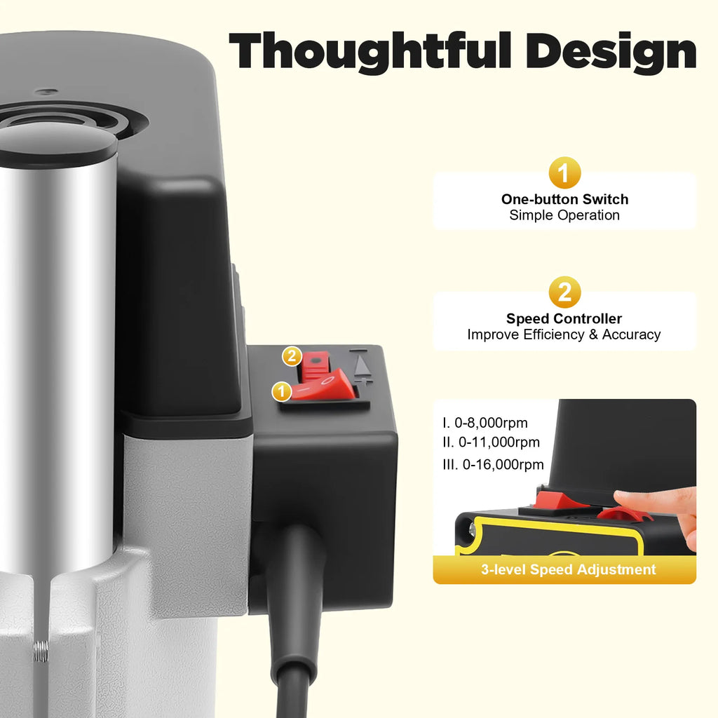5158A 340W Mini Benchtop Drill Press 3-Speed Bench Wood Metal Hole Drilling Machine for DIY Crafts, Furniture,110V