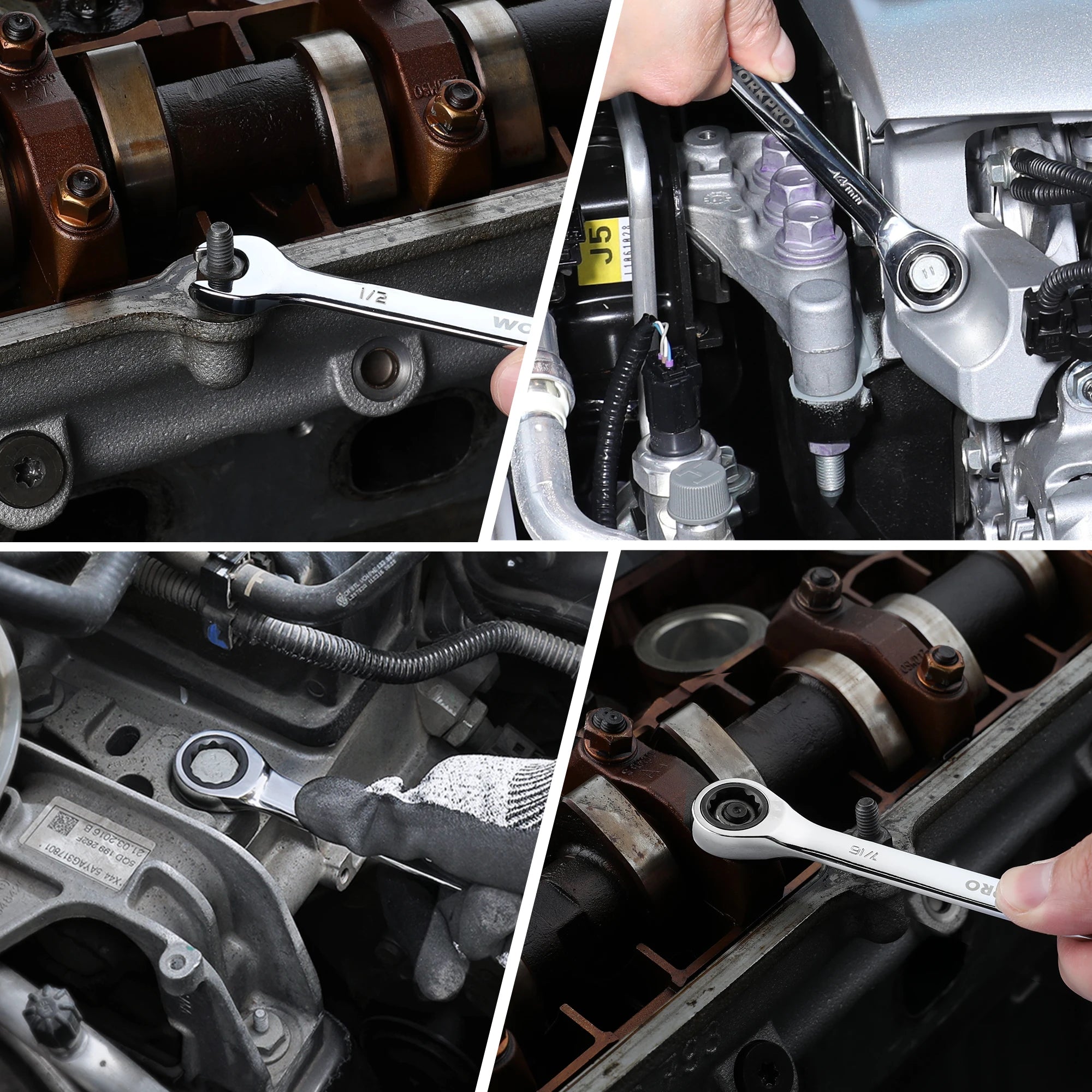 21pc Ratcheting Wrench Set With Case