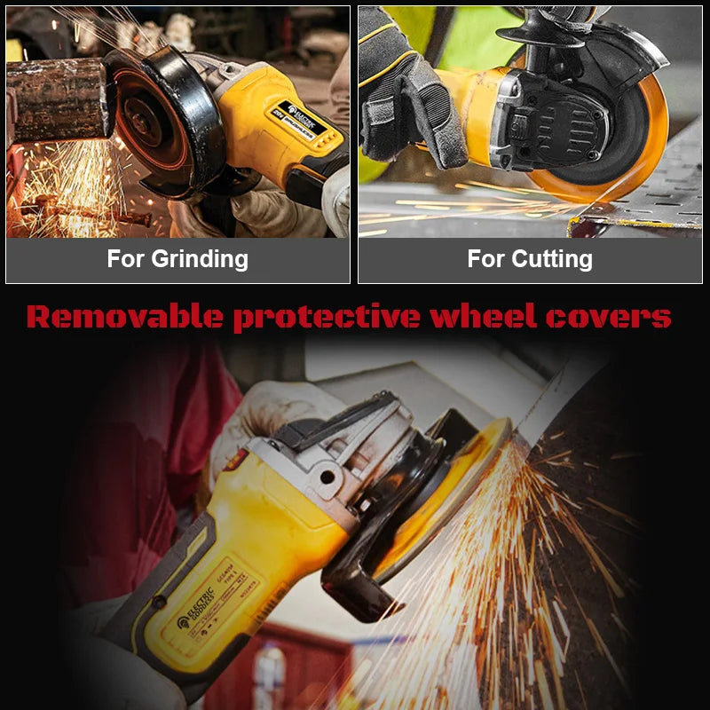 Electric Goddess DCG406 Brushless Angle Grinder Cordless Metal Polishing Machine Cutting Woodworking Power Tool For Makita 21V Battery Pin
