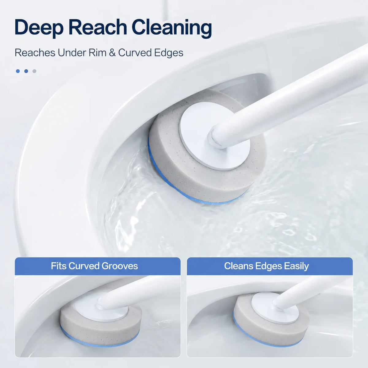 Joybos Grey Disposable Toilet Brush Replacement Heads Disposable Refill Brush Head For Bathroom Toilet‑Cleaning