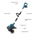 Electric Garden Cultivator 21V, 300RPM Handheld Soil Loosener 9in Width, 2 x 4.0Ah Batteries for Flower Bed Vegetable