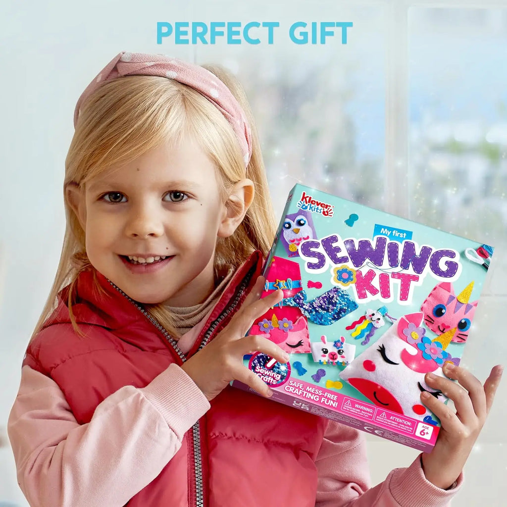 JOYFY 7 Sewing Projects, My First Sewing Kit, Easy DIY Arts and Crafts for Girl