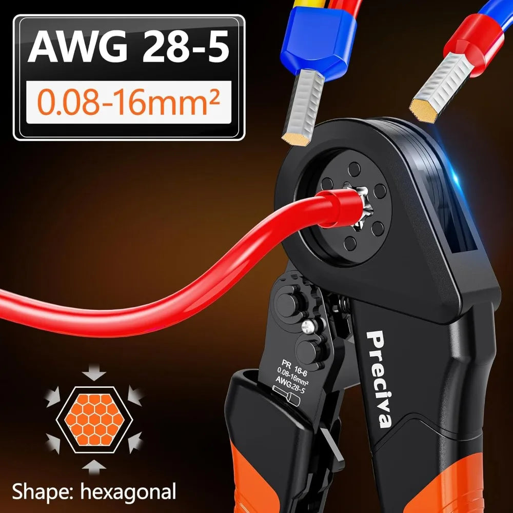 Hexagonal Ferrule Crimper, 950Pcs Single, 350Pcs Twin Ferrules Connectors