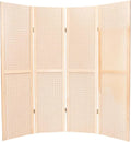 5-Foot 4-Panel Folding Pegboard Stand for Crafting, Versatile Display and Room Divider, Paint-Ready for Customization