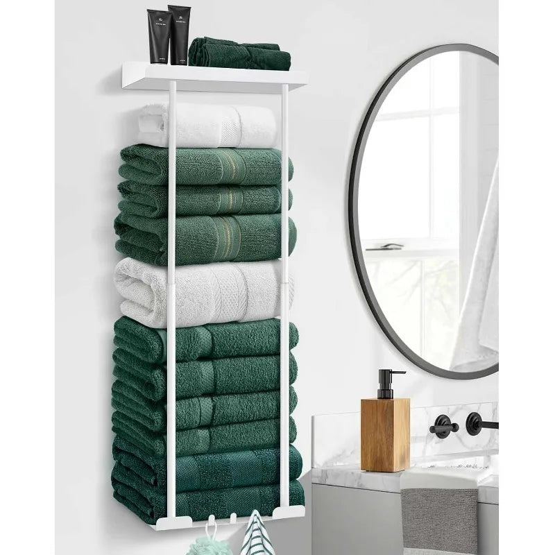 Bathroom wall mounted towel rack, bathroom decorative towel rack, towel hanging rack, roll towel storage, Bathroom Towel Holder