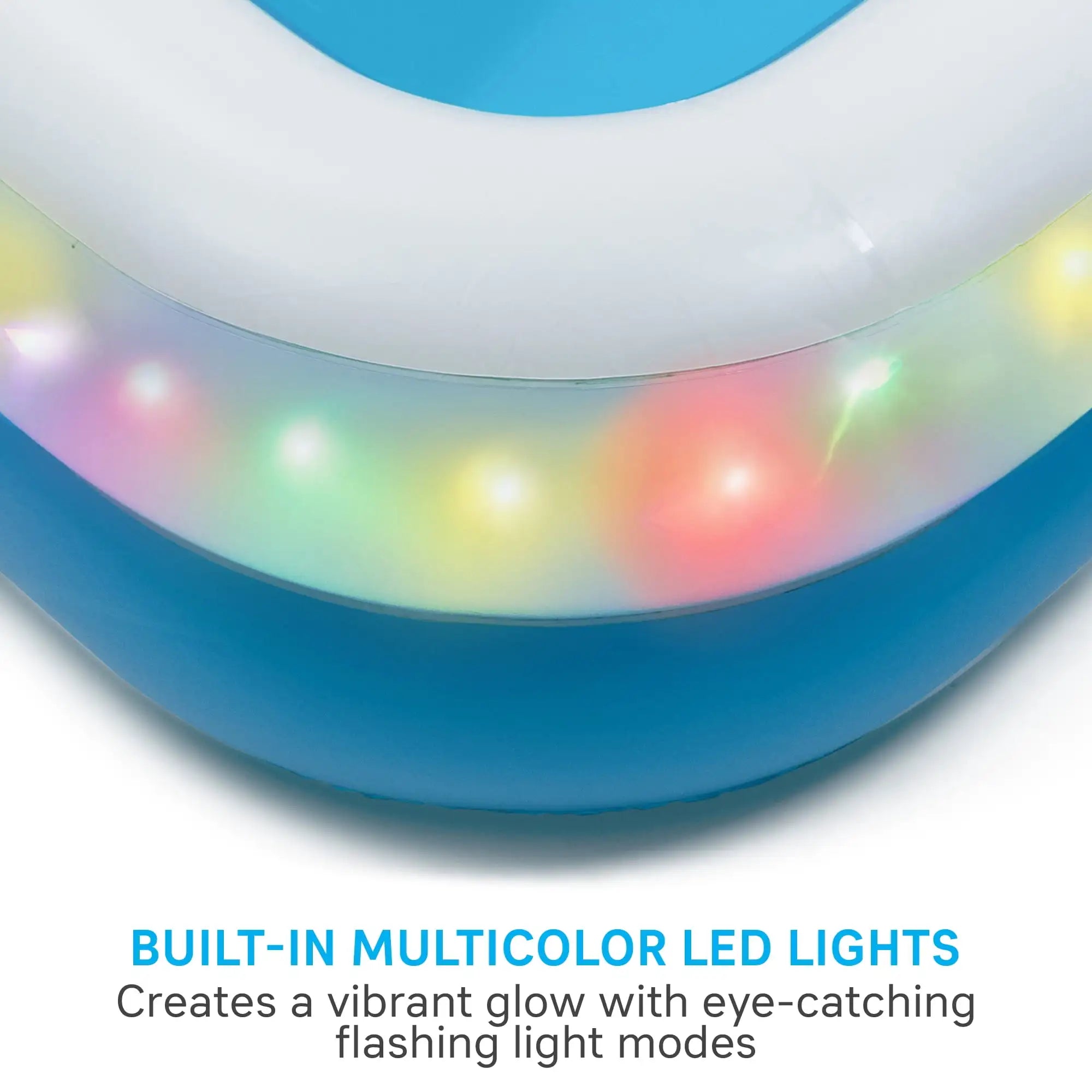 6 ft inflatable swimming pool with multicolor LED lighting