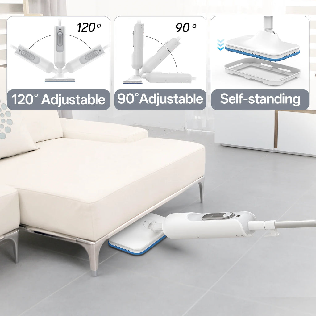 F2 Powerful 6 in 1 Detachable Steam Mop 1300W High Temperature Sanitizing Steamer Pet, Family Safe Multi-Surface Cleaning for Floor Carpet Kitchen Bathroom