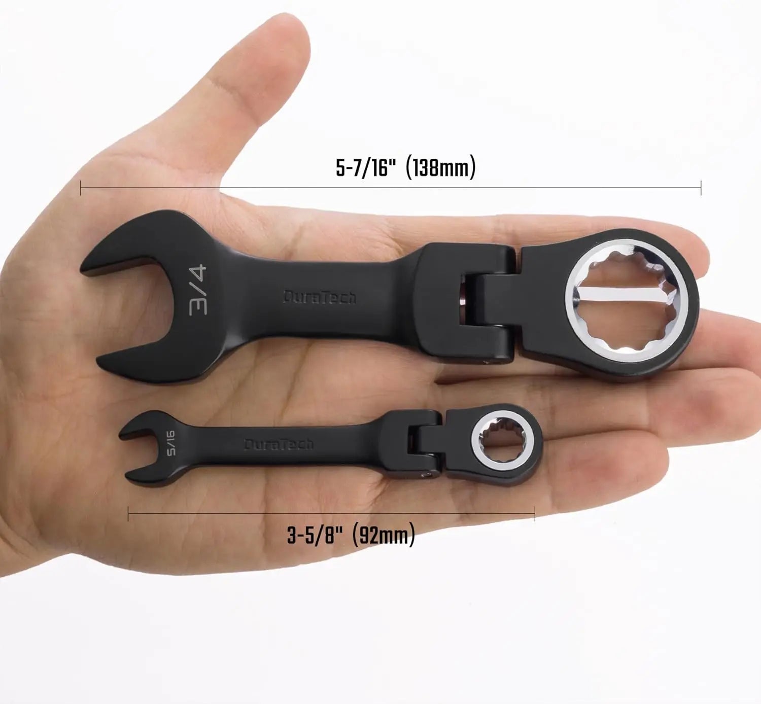Flex-head Ratcheting Wrench Set, SAE, 8-piece