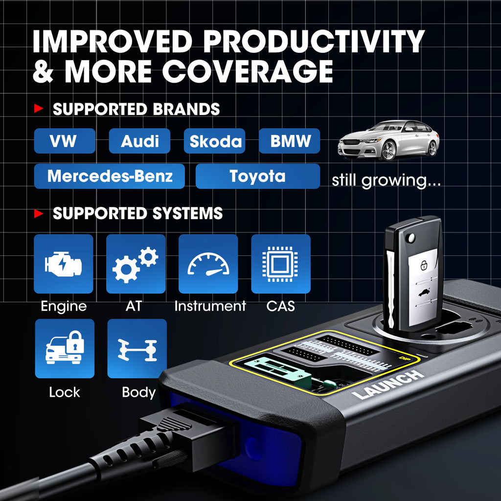 LAUNCH X431 X-PROG3 Car Key Programmer Immobilizer Smart Keys Remote Key programmer tool For X431 PAD 7 PRO5