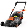 DOVAMAN 13Amp Corded Lawn Mower, 16" Steel Blade, 98% Grass Collection, Single-Lever Height Adjust, 2-in-1 Mulching & Bagging