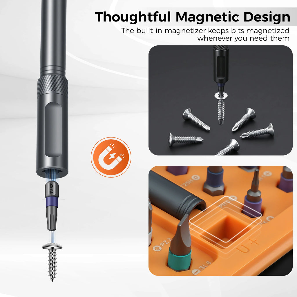 ANX Tech 42in1 Magnetic Ratchet Screwdriver Kit for Home DIY | S2 Steel Bits, Storage Case, Detachable T-Handle, for Computer, Bicycle, Furniture, DIY