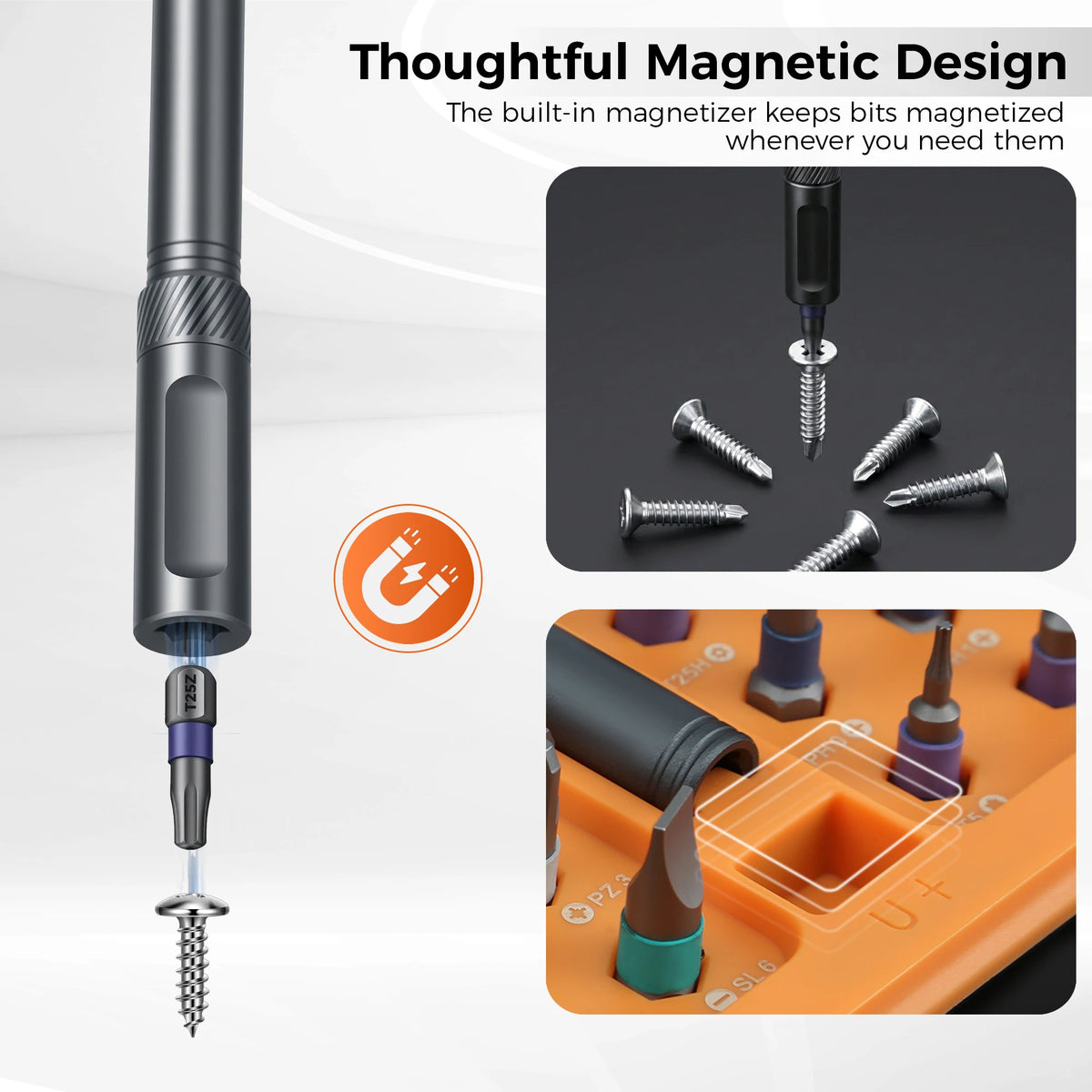 ANX Tech 42in1 Magnetic Ratchet Screwdriver Kit for Home DIY | S2 Steel Bits, Storage Case, Detachable T-Handle, for Computer, Bicycle, Furniture, DIY