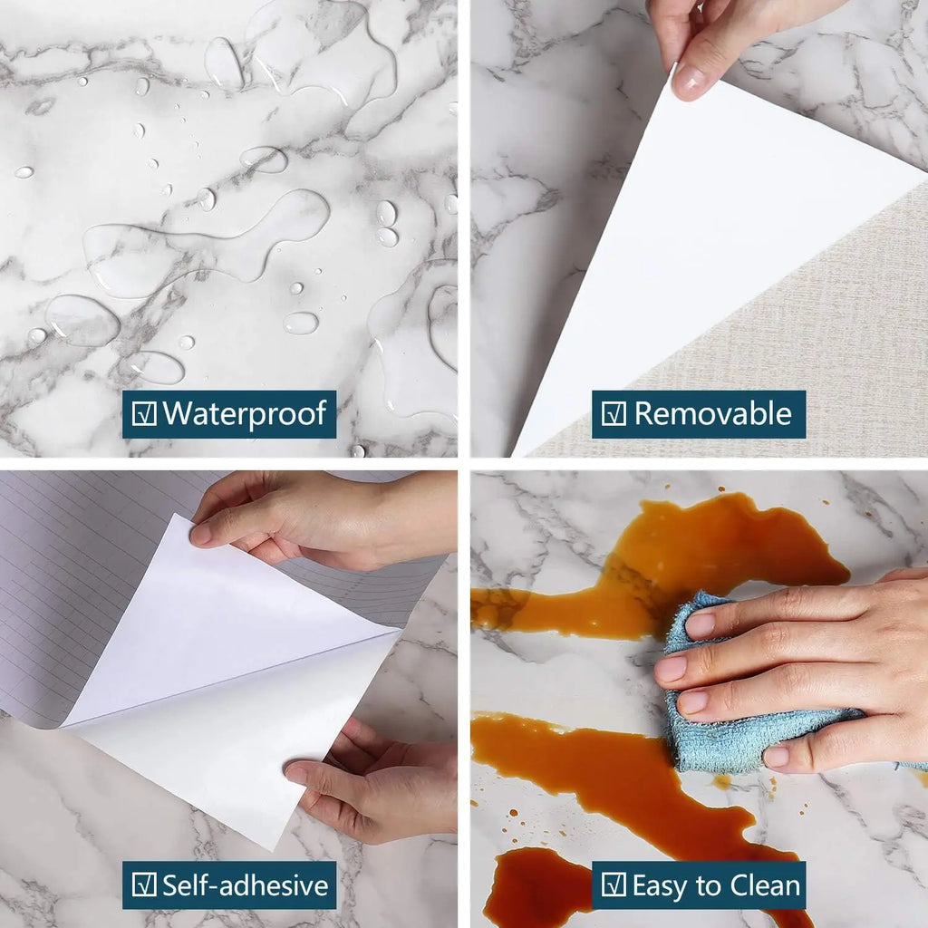 55cm Marble Vinyl. Self Adhesive Wallpaper. Waterproof, PVC