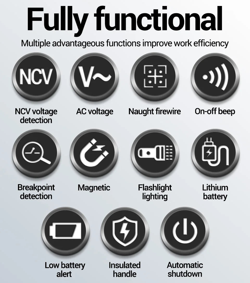 ANENG B21 NCV Voltage Tester Pen, Rechargeable AC 30~1000V Non Contact Detector, Live/Null Wire Breakpoint Finder Screwdriver, Electrician Test Tool