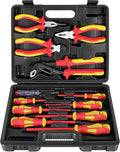 BILITOOLS--1000V Insulated Screwdriver & Pliers Set, Electrician Tools with Magnetic Phillips Slotted Pozidriv Tips