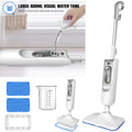 DayPlus Steam Mop 1500W Powerful Floor Steamer for Carpet Laminate Hardwood,2 Washable Pads, 400ml