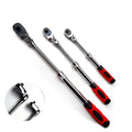 Durable Chrome Vanadium Steel Ratchet Wrench Set, 72 Teeth, Telescopic Handle, Quick Release, 1/2, 3/8, 1/4 Inch for Automotive
