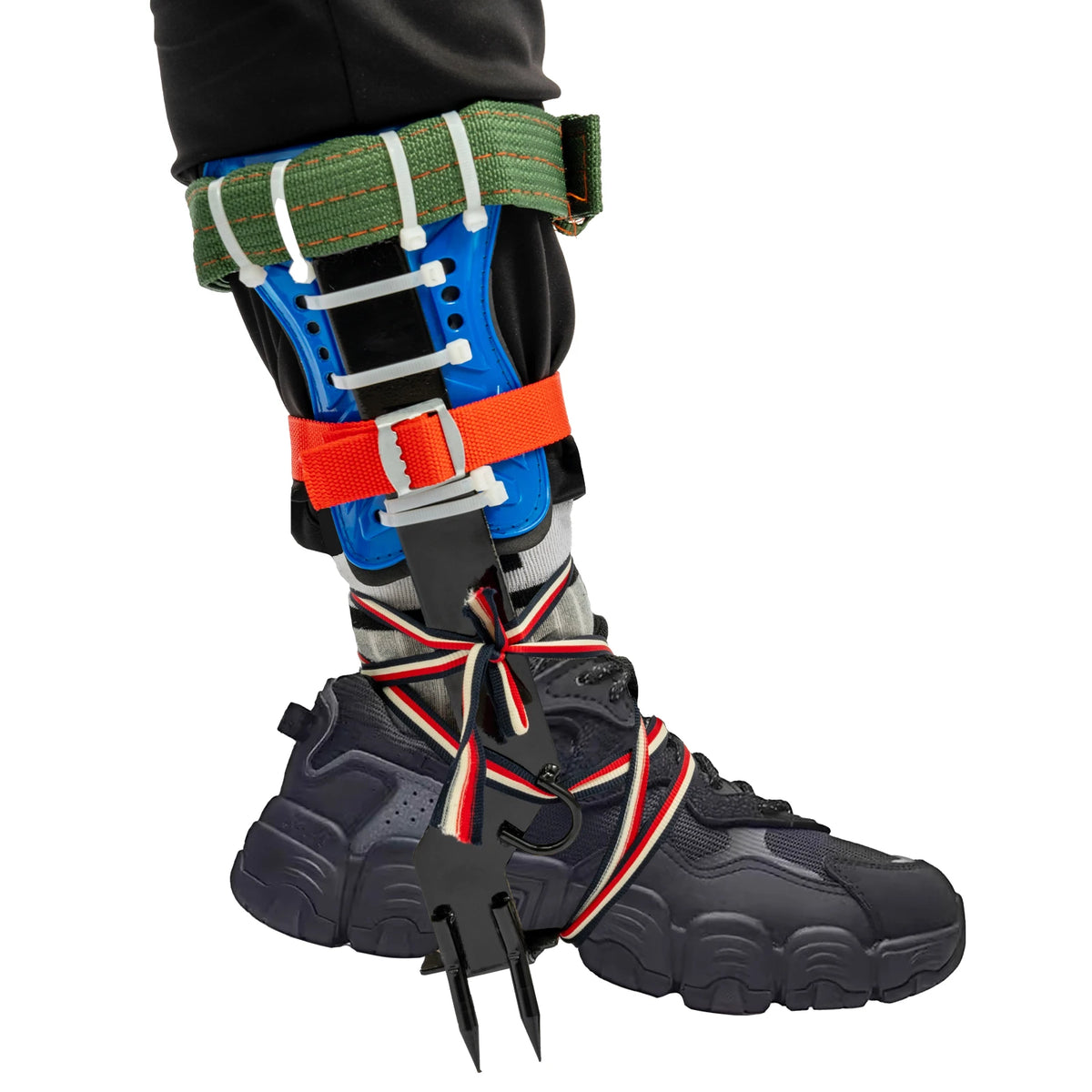 Tree Climbing Spikes Set, 2-Tooth Pole Climbing Gaffs with Safety Belt & Rope, 220lbs Capacity for Arborist Hunting