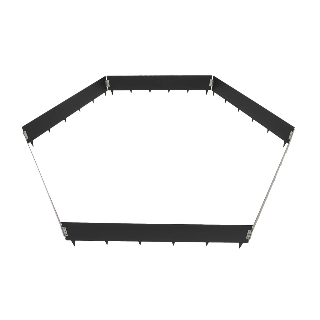 Bymoacar 6 Pack Garden Fence Lawn Barrier Steel Landscape, Garden Edging Durable Decorative Border for Garden Landscaping 40-inch x 8.46 inch
