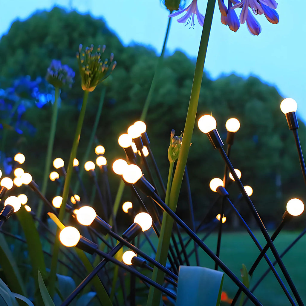 8-Head Solar Firefly Lights, LED, Solar, Outdoor, Garden, Waterproof, High Flexibility, 2/4/6 Packs