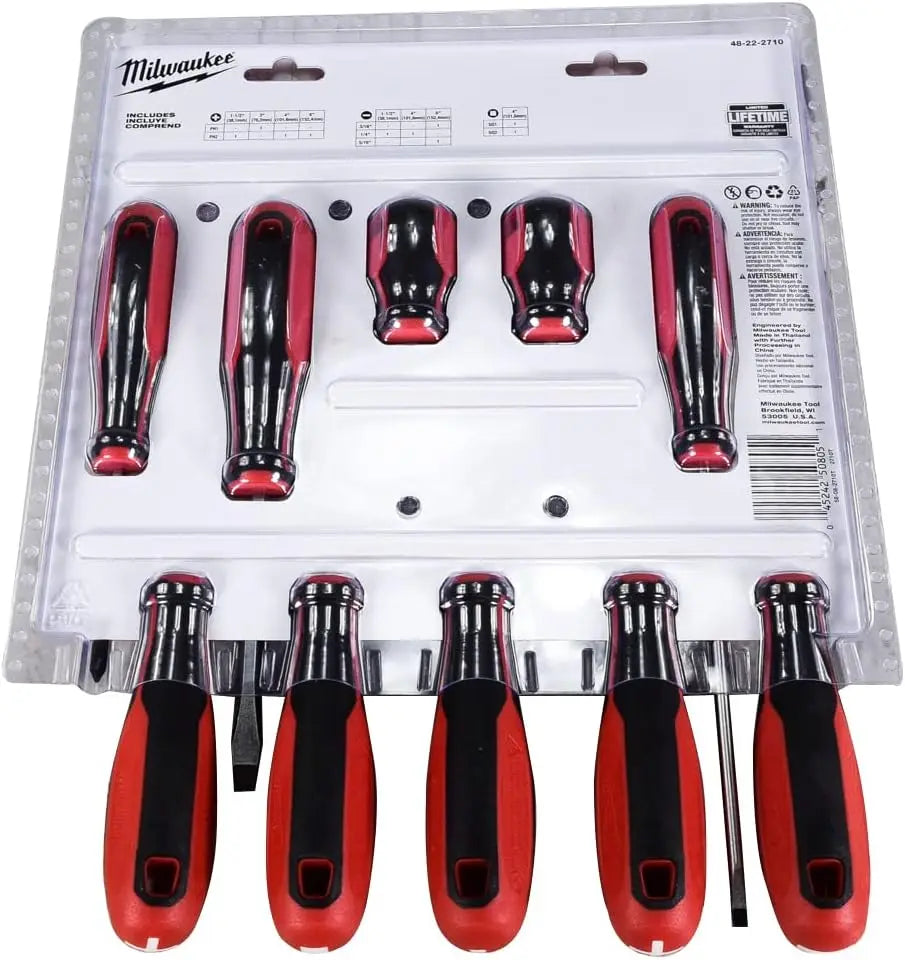 10-Piece Screwdriver Set with Ergonomic Handles