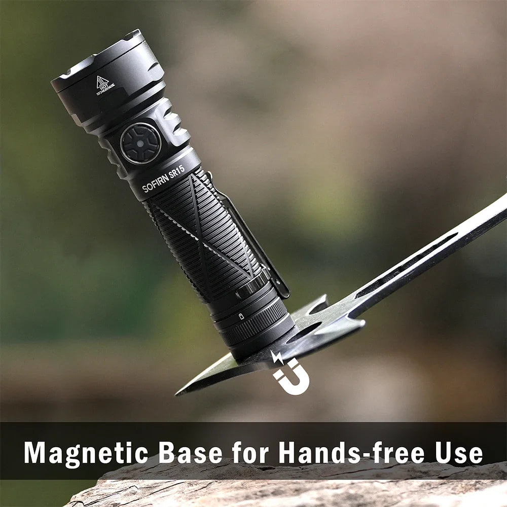 LED Flashlight, 4500 Lumens, USB C Rechargeable, Magnetic Base