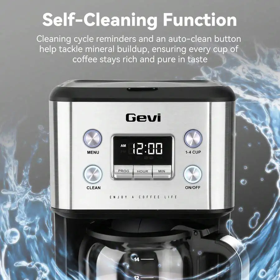 Gevi Programmable Brewing System 14-Cup Drip Coffee Makers