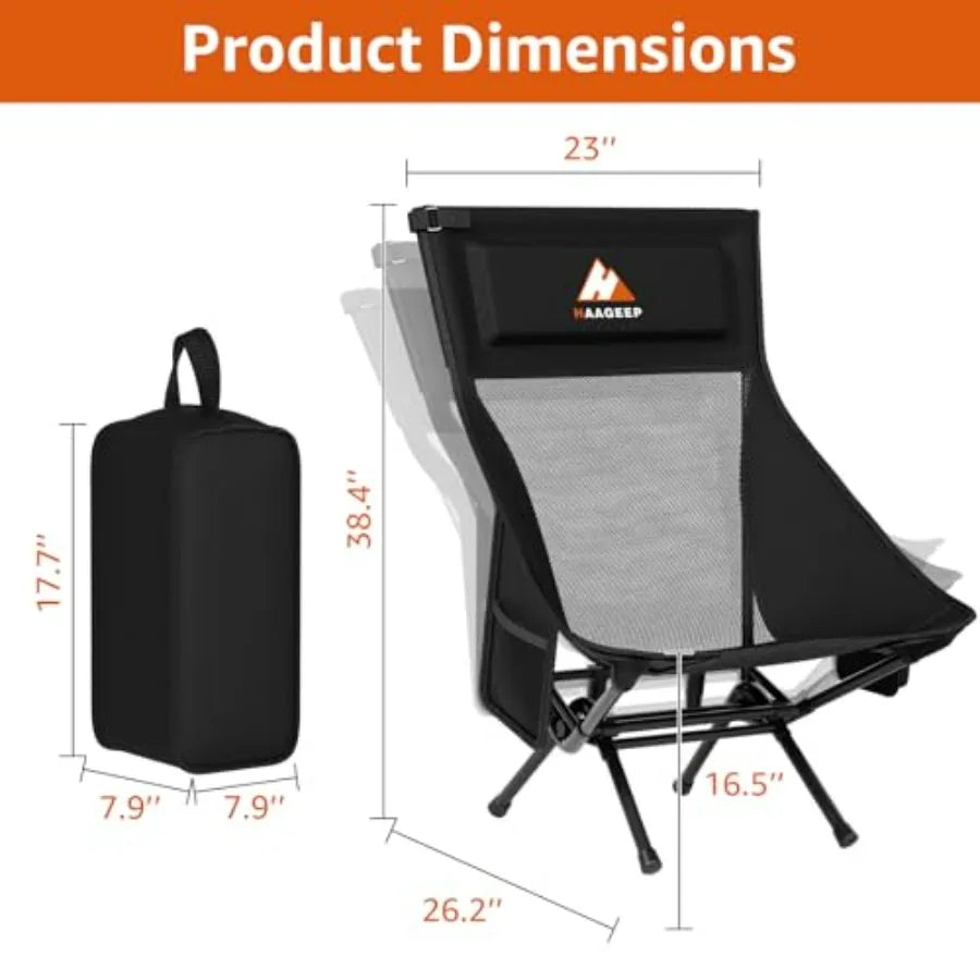 HAAGEEP Armless Rocking Camping Chair for Adults, Portable Folding Outdoor Rocker with Spring-Action Technology, Heavy Duty Mesh Camp C
