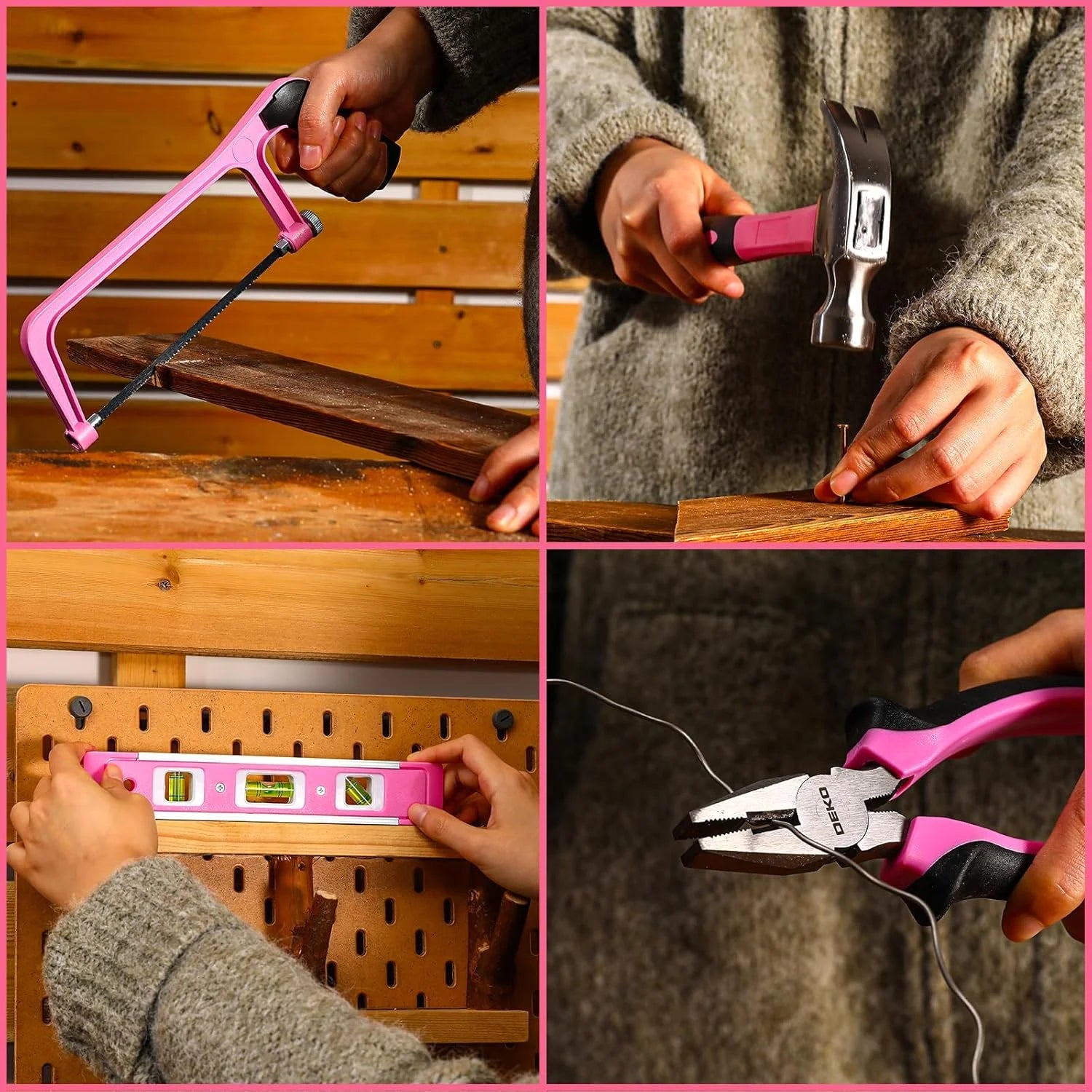 Home Mechanic Toolbox, 12V Power Cordless Drill, Hand Repair Tools Sets, Organizer Drawer Case