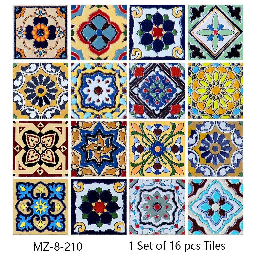 Waterproof Tiles, Peel And Stick, 16 Pieces/Set, PVC