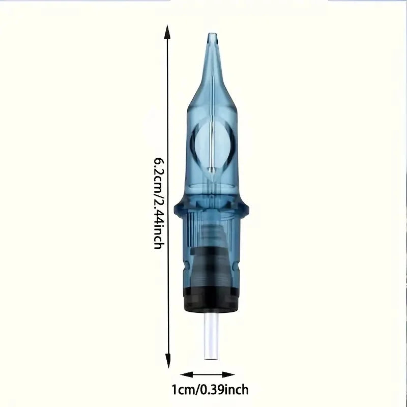 50 Pcs Blue Whale Tattoo Cartridge Needle, 1203Rs/1205Rs/1207Rs/1209Rs/1211Rs, Disposable Mixed Size Tattoo Needle, Standard Round Liner, for Tattoo Artists and Beginners