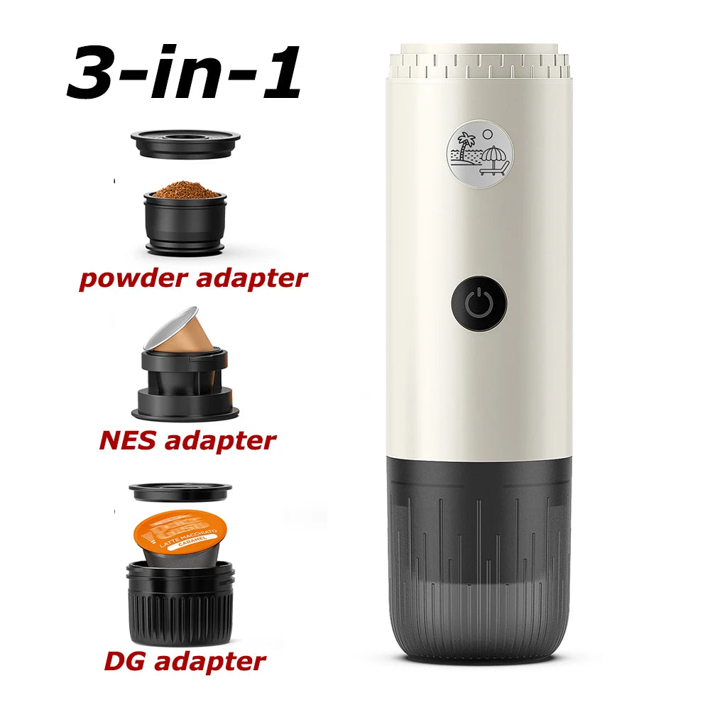 RECAFIMIL Portable Espresso Coffee Machine With Self-heating  2-in-1/3-in-1 Capsule Coffee Maker for Car & Home Camping Coffee Maker