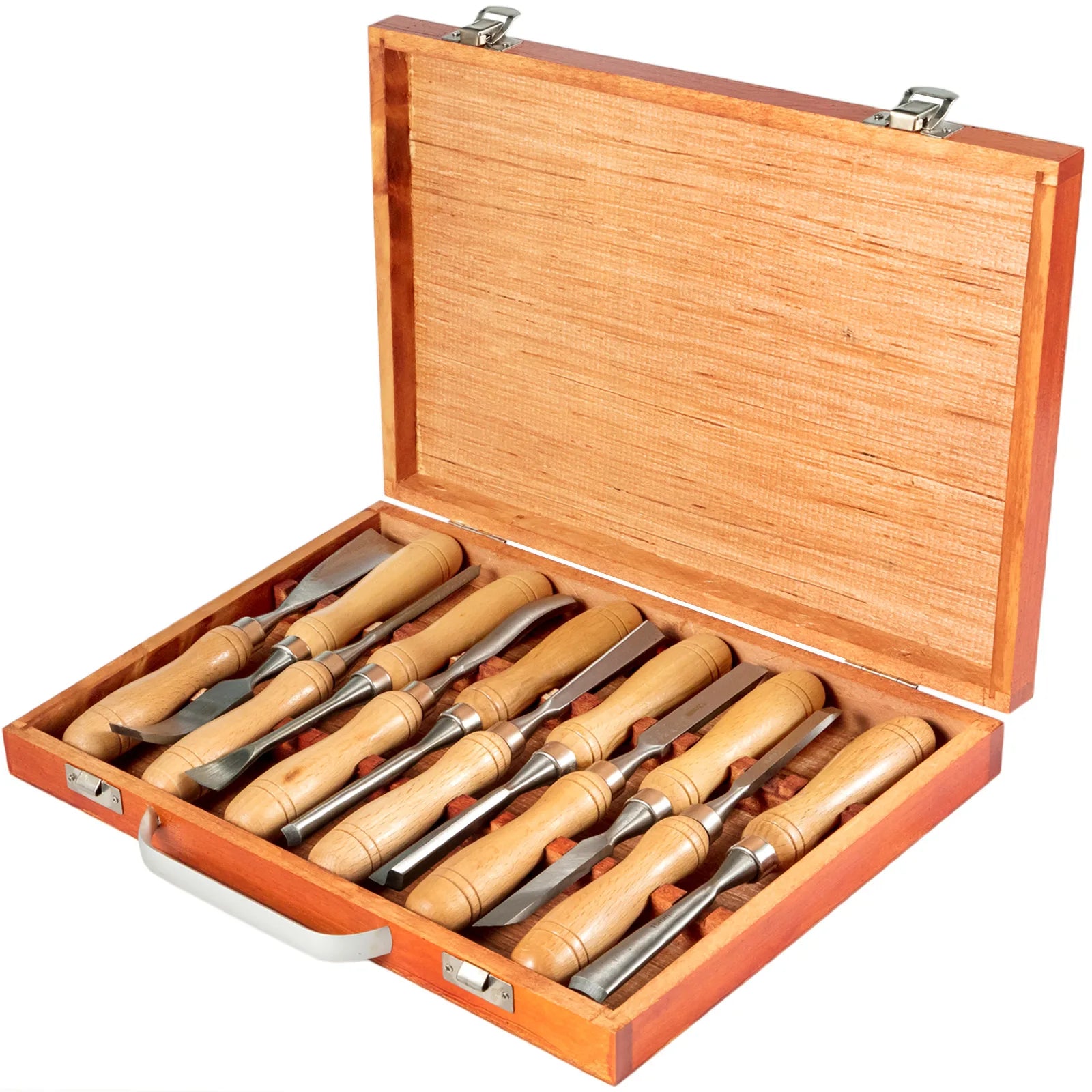 SucceBuy 12PCS Wood Carving Hand Chisel Set, Lathe Knife DIY Turning, Woodworking Professional Gouges, Woodcraft Carpentry Tools