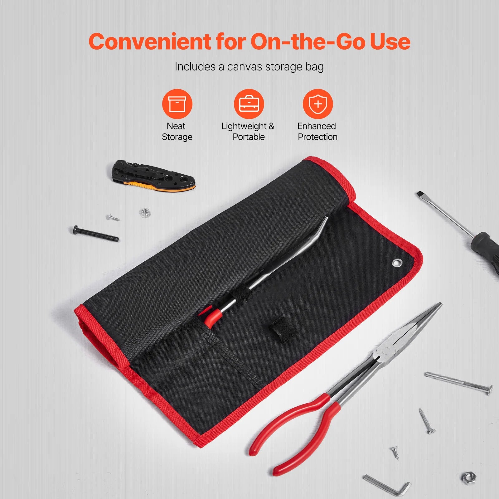 5-Piece, Needle Nose, 11 in Long Needle Nose, Diagonal Cutting 45°/90°, Bent Round Nose Pliers