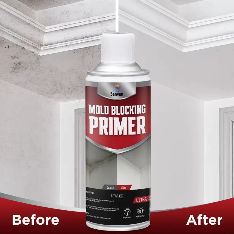 Senven Wall Defense 30-ounce Professional Spray Paint Set 4-Piece White for Immediate Stain Removal DIY Kit for Bathrooms Ceilings