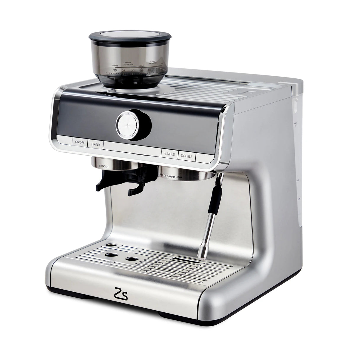 HiMiss Espresso Machine 20 Bar, Semi-Automatic Espresso Maker with Grinder, Stainless Steel, Latte & Cappuccino Espresso Coffee Machine with/Automatic Milk Frother & 95 oz Water Tank for Office