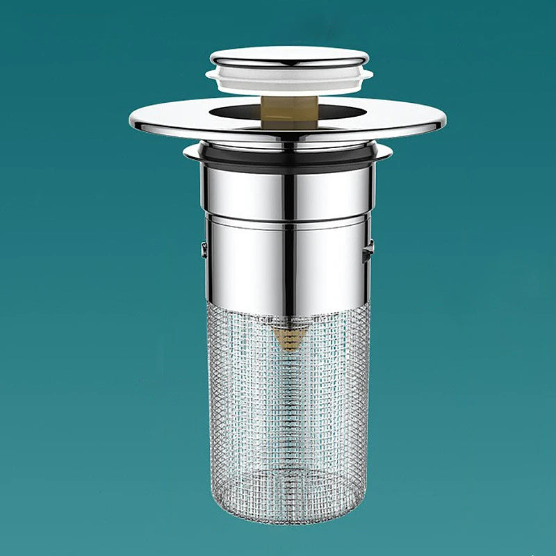 Sink/Tub Pop-Up Drain Plug, Hair Catcher, Drain Filter, Stainless Steel