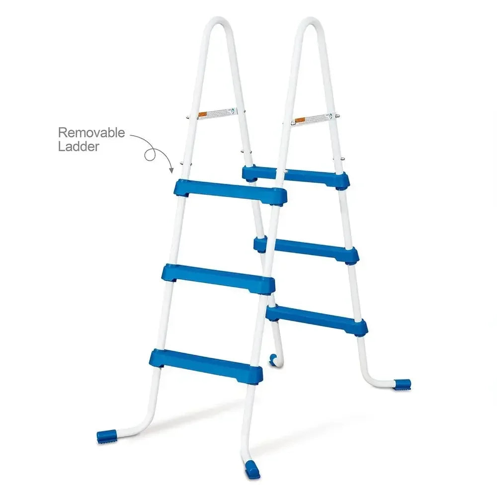 FunSicle 15' x 36 Round Easy-Setup Above Ground Pool with 2-in-1 Filter Pump for Backyard Fun