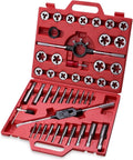 45-Piece Premium Large Tap and Die Set - SAE Coarse & Fine Threads, 1/4 to 1 Inch, with Wrenches and Case
