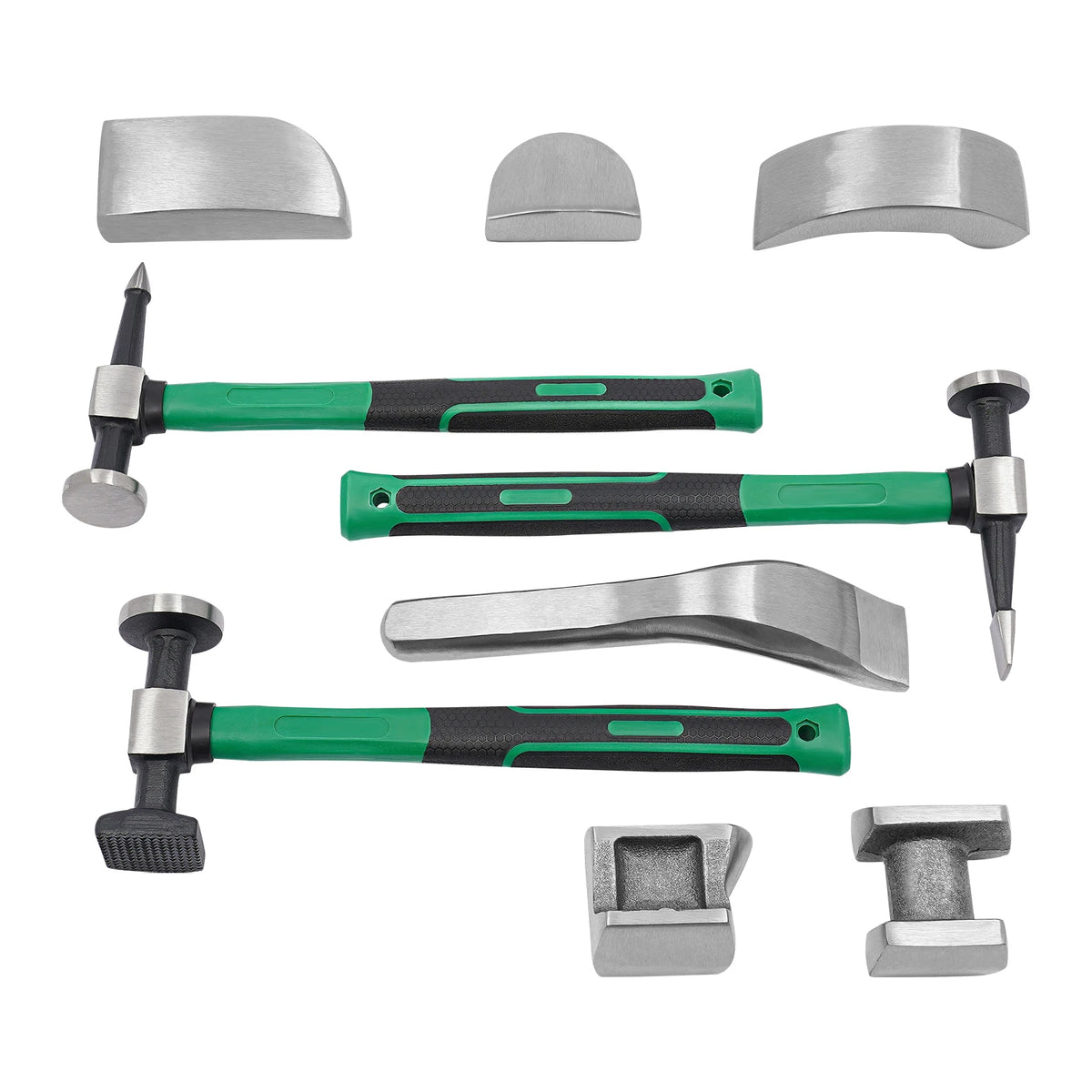 9 PCS Auto Body Steel Manual Repair Tool Kit, Dent Repair Kit, Sheet Metal Hammer, Sheet Metal Lining Irons