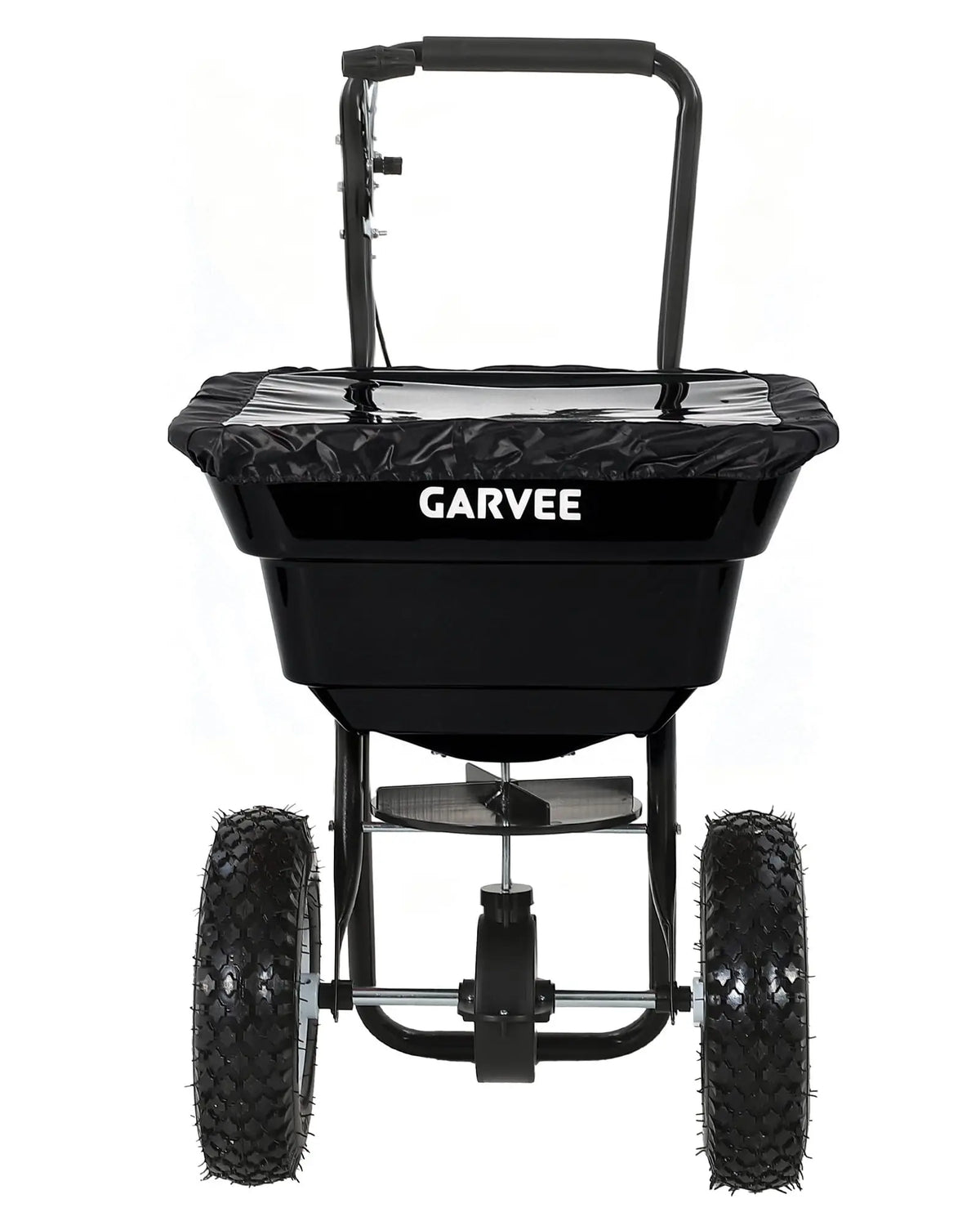 Garvee Heavy Duty 80LB Lawn Spreader, Walk Behind Broadcast Spreader With 12FT Coverage, 13in Wheels For Seed Fertilizer Salt