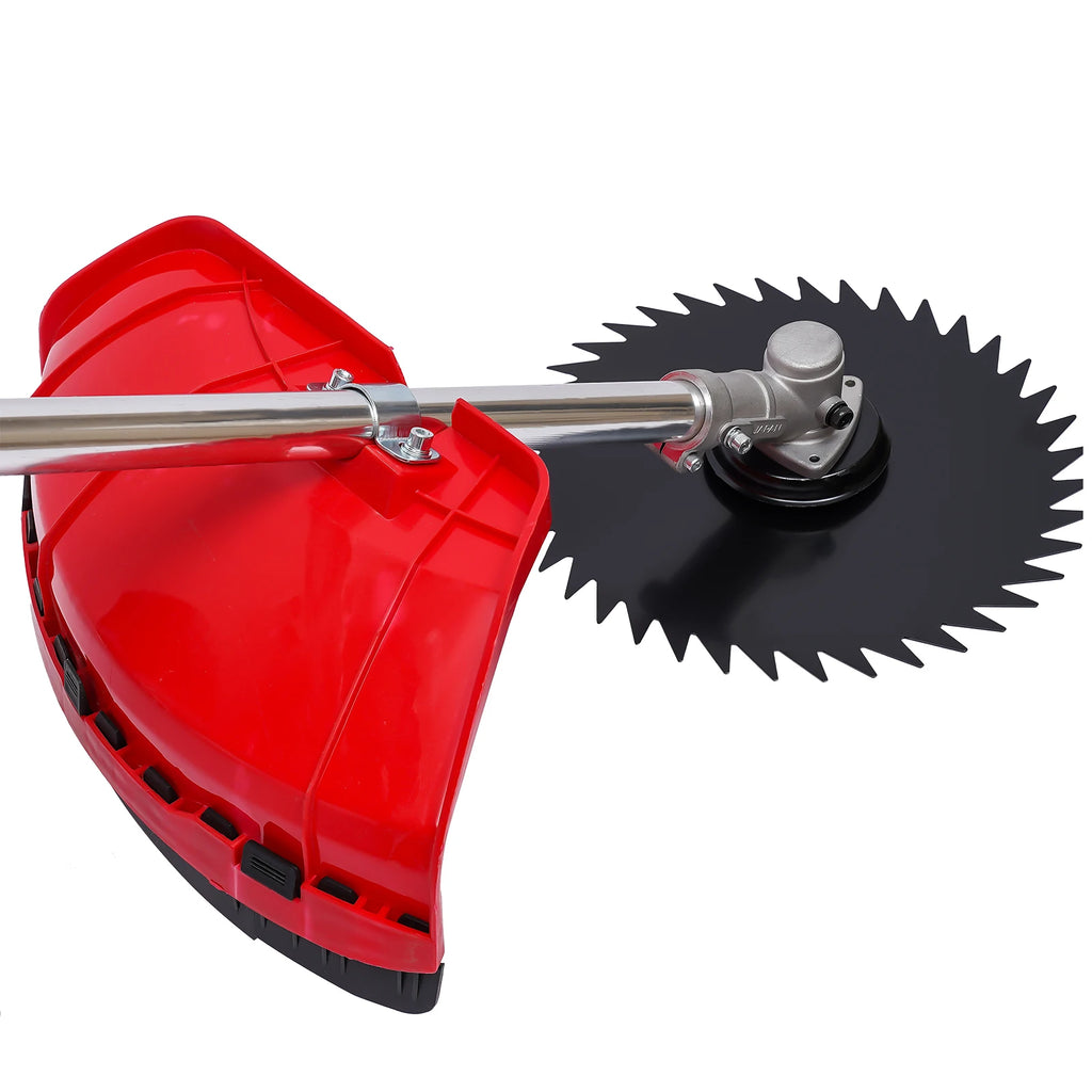 Bymaocar 2-Stroke Gas Lawn Mower Hand Push Gasoline Lawn Mower 28cm Cutting Width Small Gasoline Multi-function Garden Edging Tool
