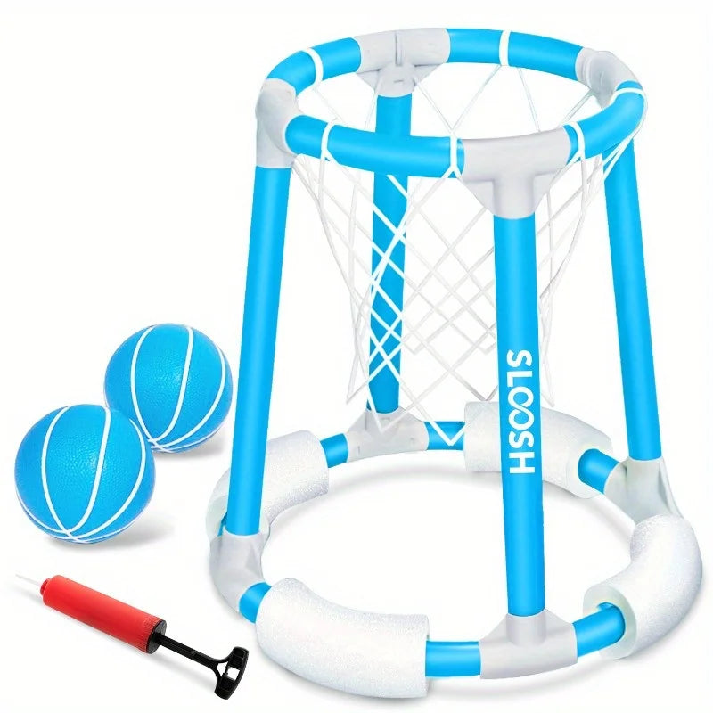 Joyfy Summer Pool Basketball Hoop, Floating Basketball Pool Game, Swimming Floats with Balls for Kids & Adults