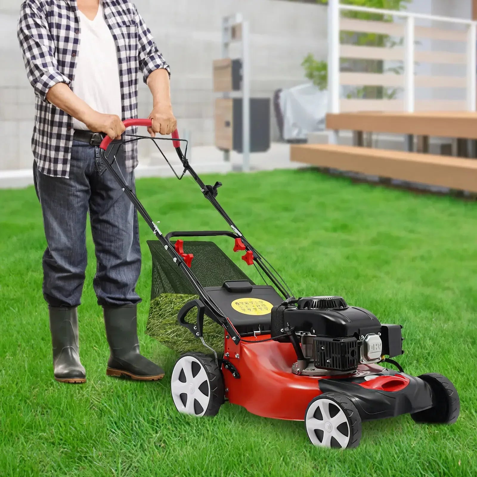 20.5" 140cc Gas Lawn Mower – High Wheel, FWD, 1.6L, 8 Gears, 4 Stroke, NEW