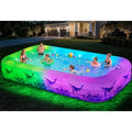 Large Inflatable Pool with Light, 12TF x 6.5TF Inflatable Swimming Pool for Adults, Solar Powered Blow Up Pool, Oversized, Thickened Material